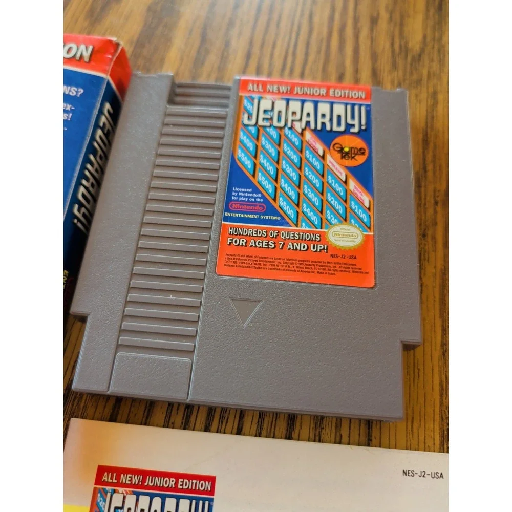 Jeopardy --  Jr Jr. Junior Edition (Nintendo NES) COMPLETE w/ Box manual game